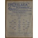 CHELSEA PRACTICE MATCH 1930 Single sheet Blues v Reds Chelsea Practice Match played 25th Aug 1930.