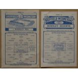 SHEFFIELD WEDNESDAY RESERVES V BURNLEY RESERVES x 2 PRE-WAR PROGRAMMES 1932-33 and 1934-35 both in