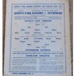 QPR V SPURS 1944/45 Rare s/s programme for this League Cup South match Fair / Good