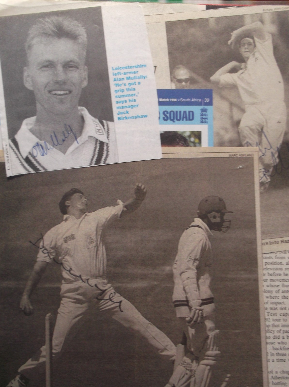 AUTOGRAPHED CRICKET COLLECTION Good collection of 140+ Cricket autographs on newspaper / magazine