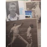 AUTOGRAPHED CRICKET COLLECTION Good collection of 140+ Cricket autographs on newspaper / magazine