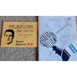 WEST BROM GRAHAM WILLIAMS TEST 65/66 +TICKET & AUTOGRAPH