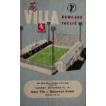 1960-61 ASTON VILLA V ROTHERHAM FIRST LEAGUE CUP FINAL