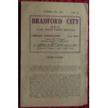 BRADFORD CITY V ROTHERHAM 1945-46 SEASON