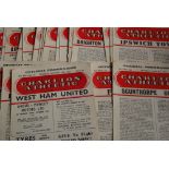 CHARLTON 1950's HOME PROGRAMMES x 38