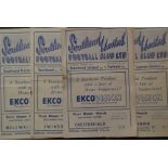 SOUTHEND RESERVE PROGRAMMES FROM 1950-51 SEASON