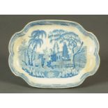 A 19th century blue and white transfer p