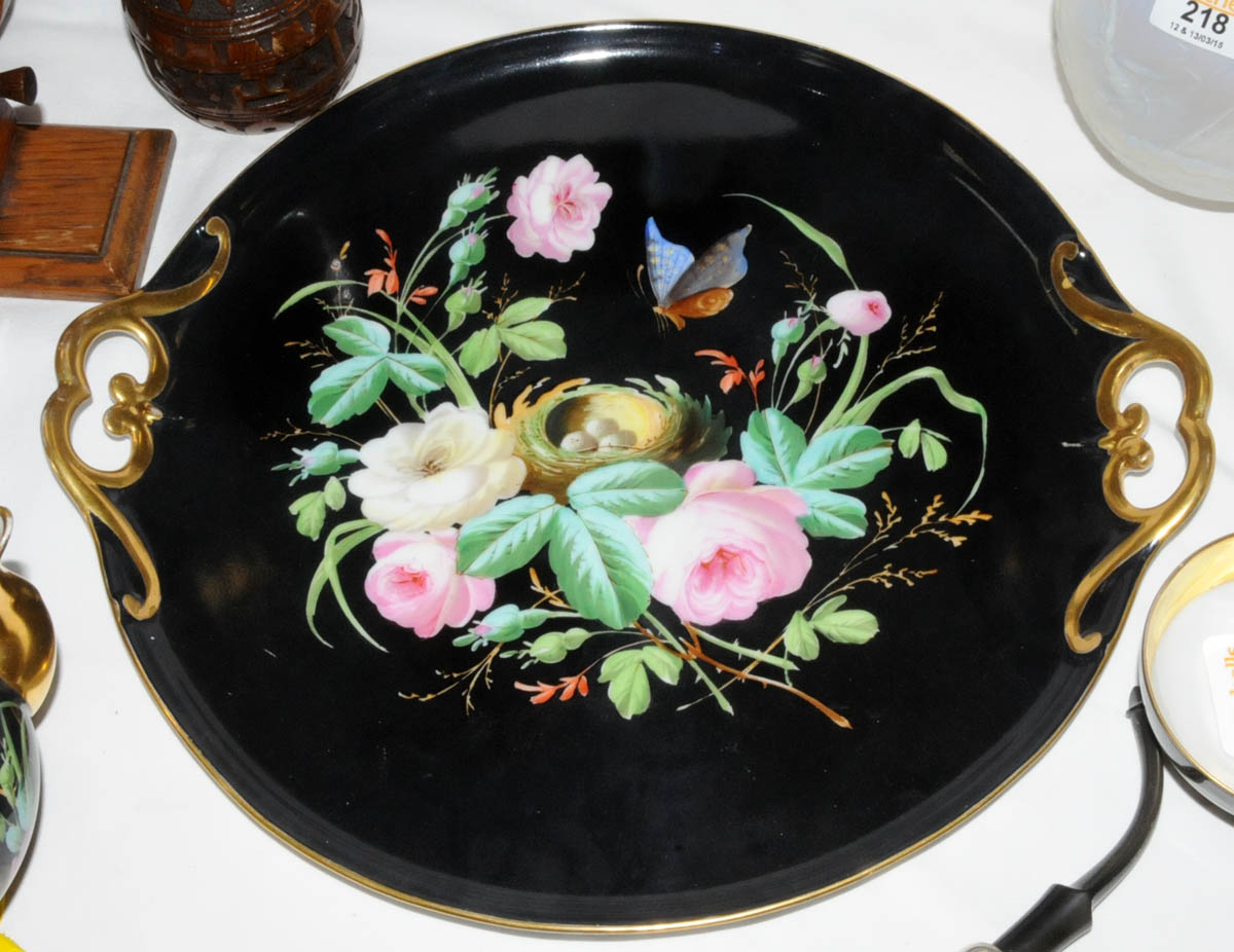 An early 20th century German porcelain Bachelors tea service, comprising tray, teapot, sugar - Image 3 of 7