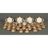 A Royal Albert Heirloom pattern tea service, comprising twenty cups, twenty one saucers, four