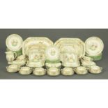 A Copeland late Spode Mayfair patterned dinner service, comprising seven ashettes,