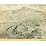 Alfred Wainwright (1907-1991), original pen and ink drawing, "Beinn a Chlachair".