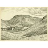 Alfred Wainwright (1907-1991), original pen and in drawing, "Robinson".  6.