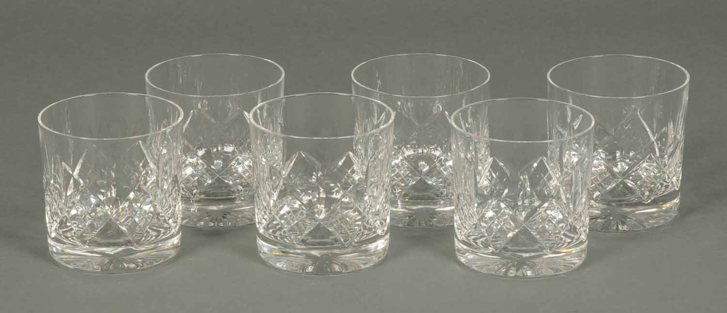 A set of six crystal tumblers. - Image 3 of 3