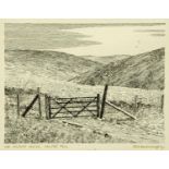 Alfred Wainwright (1907-1991), original pen and ink drawing, "The County Fence, Salter Fell".  6.