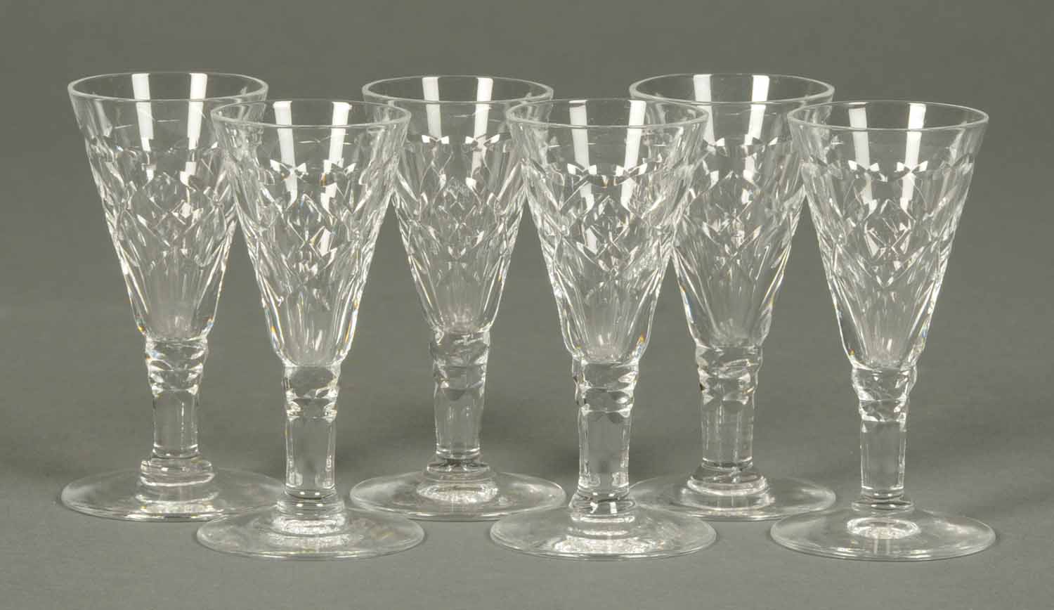 A set of six Webb Corbett liqueur glasses. - Image 2 of 3