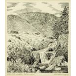 Alfred Wainwright (1907-1991), original pen and ink drawing, "Whelter Crags, High Wrays".