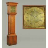 A George III longcase clock by Blaylock of Longtown, thirty hour movement, oak case.  Height 83 ins.