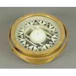 A Chadburn's Limited of Liverpool ships compass, with brass surround and gimbal,