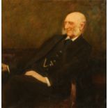 An Edwardian oil painting on canvas, portrait of Mr. John Poole, Solicitor.