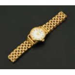 A ladies Rotary wristwatch, with 9 ct gold bracelet and case, with mother of pearl dial.