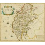 A Robert Morden map of Cumberland, 1722.  14.5 ins x 16.75 ins, mounted.