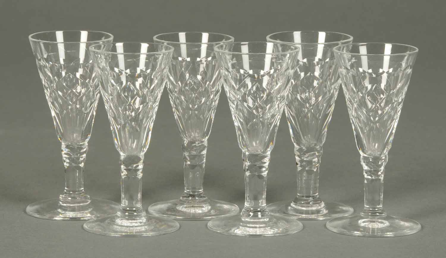 A set of six Webb Corbett liqueur glasses. - Image 3 of 3