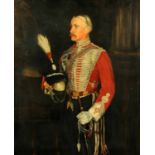 A late 19th century oil painting on canvas, portrait of a military officer.  50 ins x 40 ins, framed