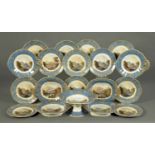 A 19th century Prattware dessert service,