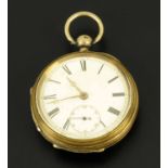 A silver cased fusee pocket watch, Carter, Cornhill, London, open faced.