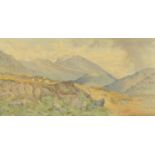 William Bellerby, copy of watercolour by William Moore "Helvellyn".  14 ins x 27 ins.