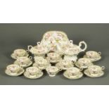 Twenty six pieces of 19th century Indian Tree patterned teaware, comprising twelve cups, eleven