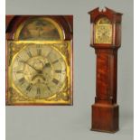 William Taylor of Whitehaven George III mahogany longcase clock, with broken triangular pediment