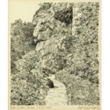 Alfred Wainwright (1907-1991), original pen and ink drawing, "The Lions Head, Dovedale".  7.