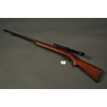 BSA Sportsman 15 .22 LR rim fire rifle, bolt action, modified and fitted with scope.  Serial No.