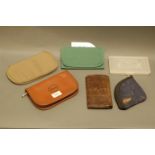 6 fly pouches, tackle boxes, etc. including Barbour leather pouch and early 20th century pouch.