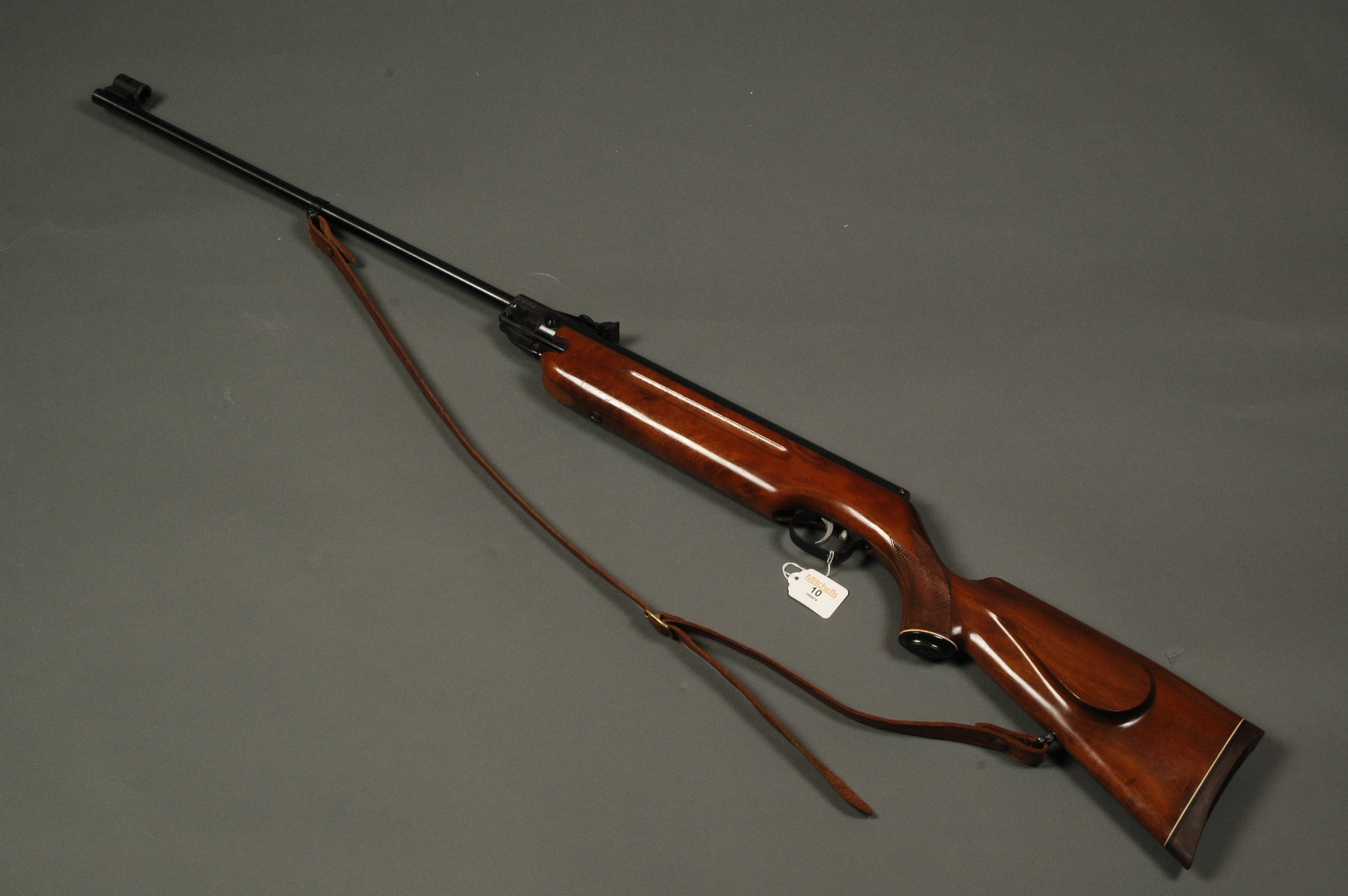 Weirhrauch HW35 .22 break barrel air rifle, 22 inch barrel, fitted with leather sling.  Serial No.