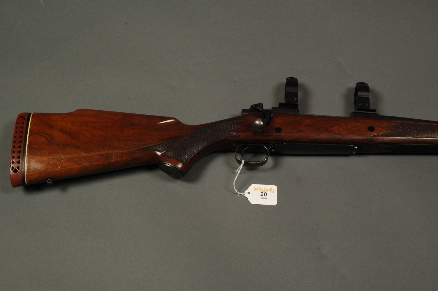 Winchester Model 70 bolt action rifle, 7 mm Remington magnum, 30 mm mounts, screw cut.  Serial No. - Image 3 of 3