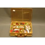 Magnum by Plano double sided fishing tackle box, spoons, spinners, etc.