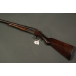 Astra 12 bore side/side shotgun, 27.5 inch barrels, 3/4 and 1.2 choke, double trigger, 14 inch