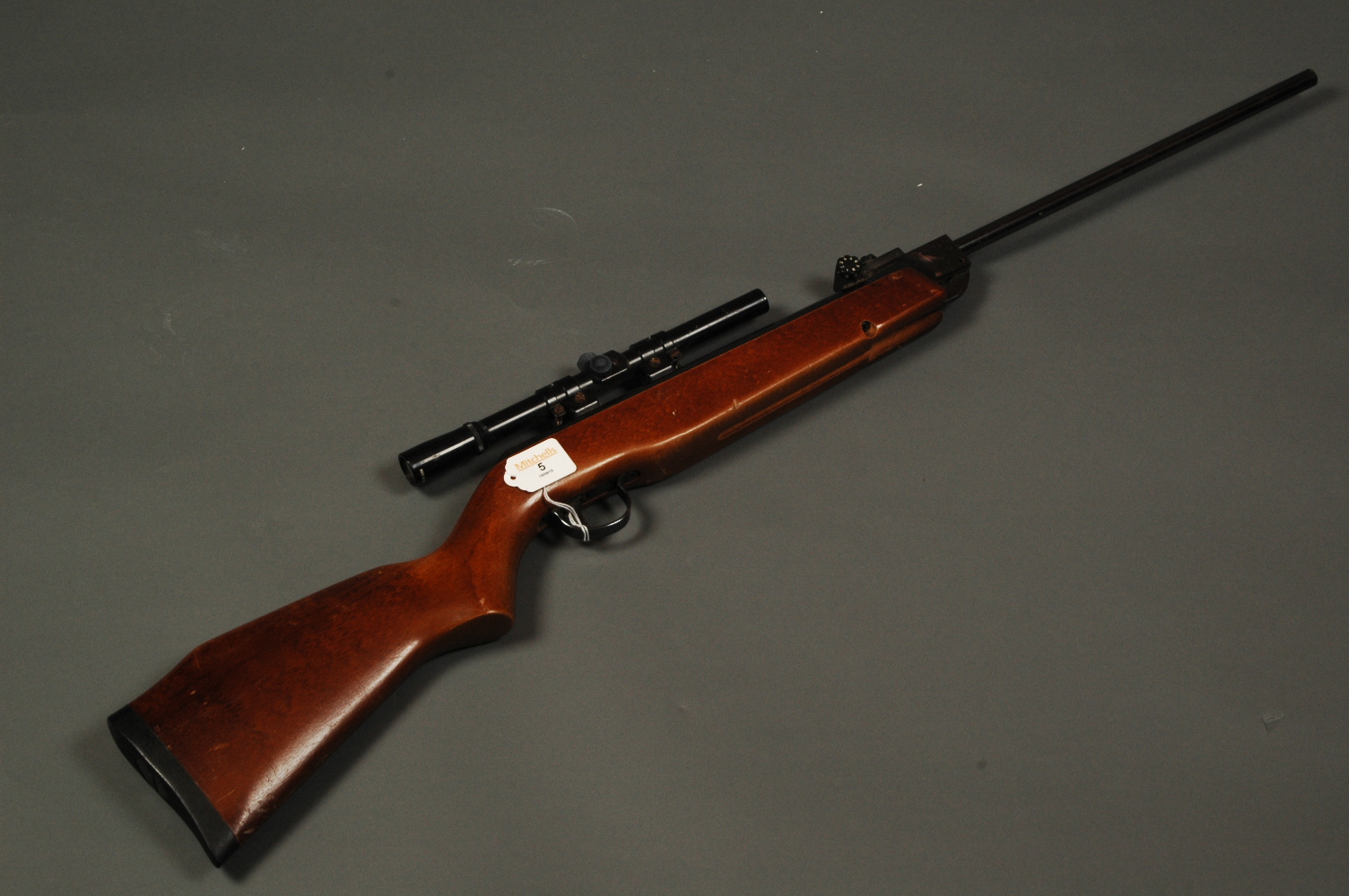 Webley Vulcan .22 break  barrel air rifle, fitted with Webley 4 x 15 telescopic sight.  Serial No.