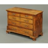 A George III walnut chest of drawers, North Country,