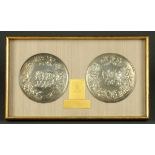 The Great Waterloo medal (By Authority of The Waterloo Committee), silver, 880/5000, framed,