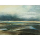 * Donald Wilkinson (20th/21st century), pastel, "Winter Evening, Holy Island".