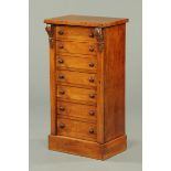 A Victorian mahogany Wellington chest,