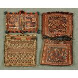 * Two Bakhtiari saddle bags, and another similar.  Largest 46 cm x 47 cm.