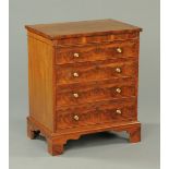 A mahogany chest of drawers,