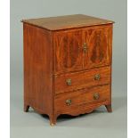 A George III mahogany commode,