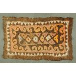 * A rough floor felt, Afghanistan, acquired 1960.  130 cm x 195 cm.