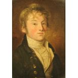 English School (19th century), oil painting on panel, portrait of the poet Robert Southey, bust