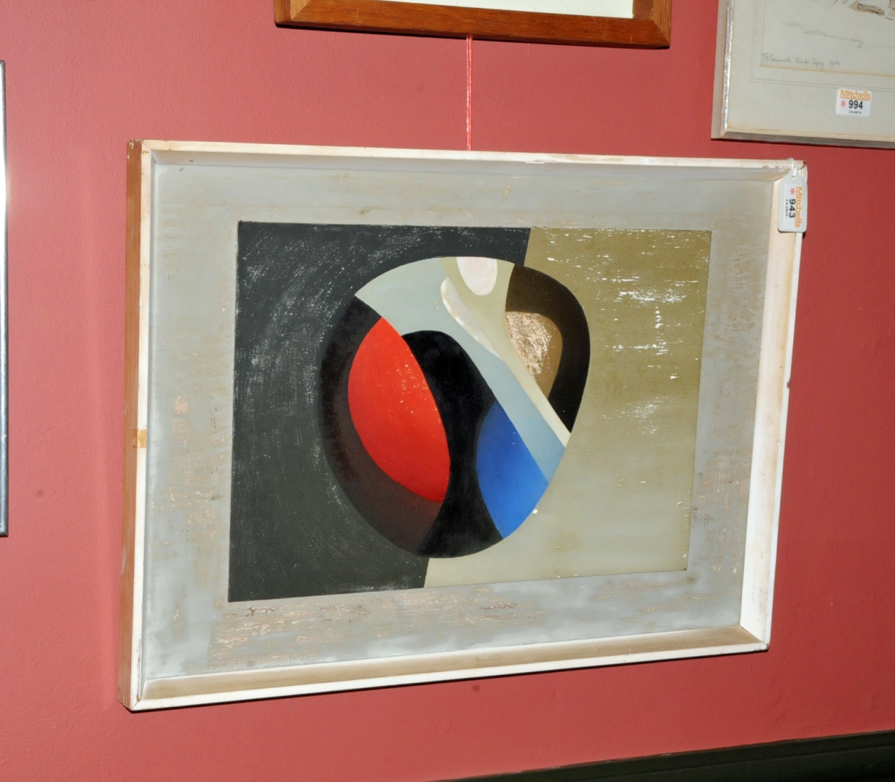 * Alistair Morton (20th/21st century), oil on board, "Rounded Form in Colours on Two Tones of - Image 2 of 8